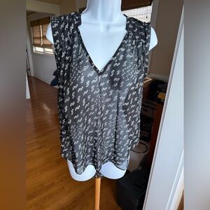 High low Amuse Society Black Blouse, XS